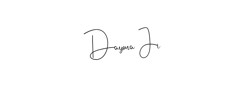 Make a beautiful signature design for name Dayma Ji. With this signature (Andilay-7BmLP) style, you can create a handwritten signature for free. Dayma Ji signature style 4 images and pictures png