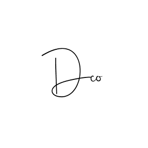 Make a beautiful signature design for name Dco. With this signature (Andilay-7BmLP) style, you can create a handwritten signature for free. Dco signature style 4 images and pictures png