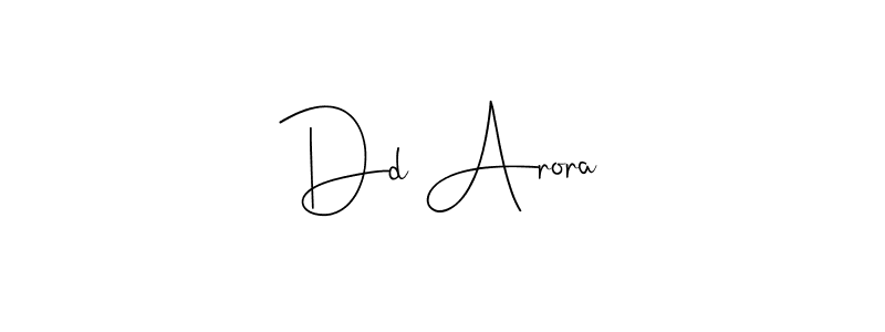 Make a beautiful signature design for name Dd Arora. Use this online signature maker to create a handwritten signature for free. Dd Arora signature style 4 images and pictures png