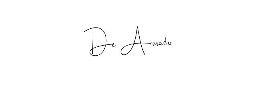 Also we have De Armado name is the best signature style. Create professional handwritten signature collection using Andilay-7BmLP autograph style. De Armado signature style 4 images and pictures png