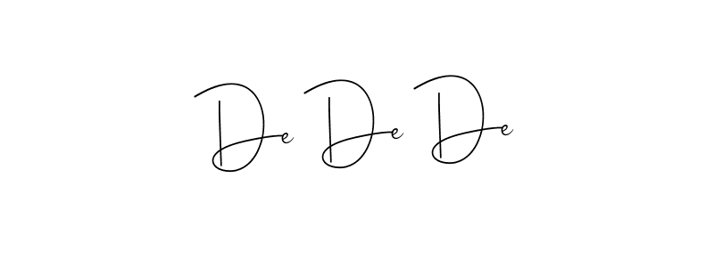 The best way (Andilay-7BmLP) to make a short signature is to pick only two or three words in your name. The name De De De include a total of six letters. For converting this name. De De De signature style 4 images and pictures png