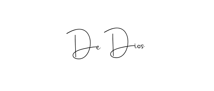 Also You can easily find your signature by using the search form. We will create De Dios name handwritten signature images for you free of cost using Andilay-7BmLP sign style. De Dios signature style 4 images and pictures png