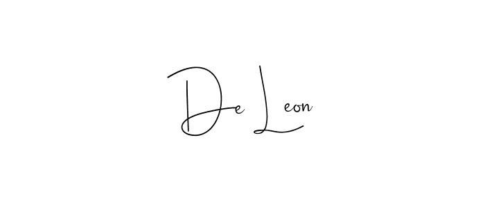 Design your own signature with our free online signature maker. With this signature software, you can create a handwritten (Andilay-7BmLP) signature for name De Leon. De Leon signature style 4 images and pictures png