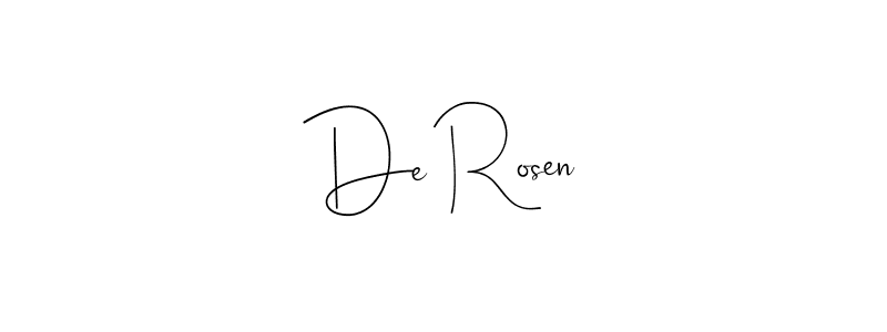 How to make De Rosen name signature. Use Andilay-7BmLP style for creating short signs online. This is the latest handwritten sign. De Rosen signature style 4 images and pictures png