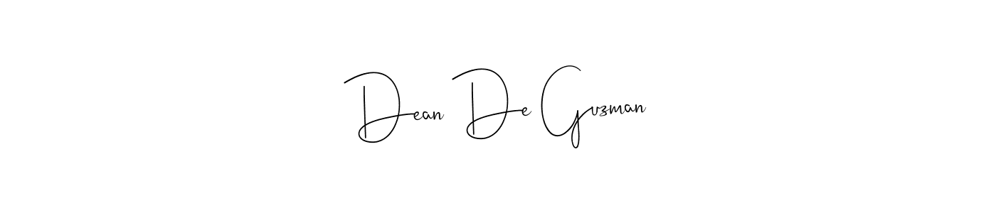 Design your own signature with our free online signature maker. With this signature software, you can create a handwritten (Andilay-7BmLP) signature for name Dean De Guzman. Dean De Guzman signature style 4 images and pictures png