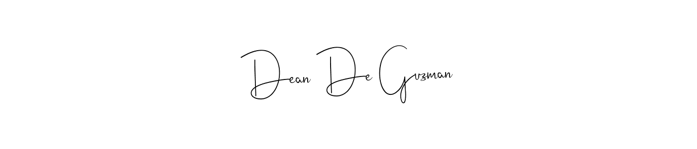 Create a beautiful signature design for name Dean De Guzman. With this signature (Andilay-7BmLP) fonts, you can make a handwritten signature for free. Dean De Guzman signature style 4 images and pictures png