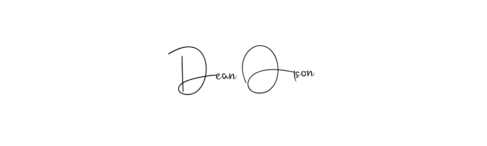 How to make Dean Olson name signature. Use Andilay-7BmLP style for creating short signs online. This is the latest handwritten sign. Dean Olson signature style 4 images and pictures png