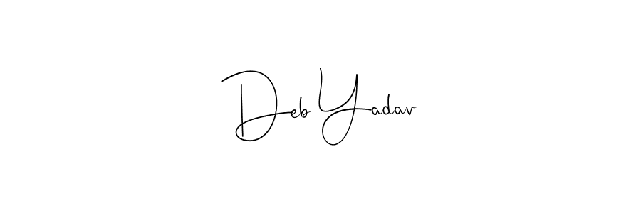 Deb Yadav stylish signature style. Best Handwritten Sign (Andilay-7BmLP) for my name. Handwritten Signature Collection Ideas for my name Deb Yadav. Deb Yadav signature style 4 images and pictures png