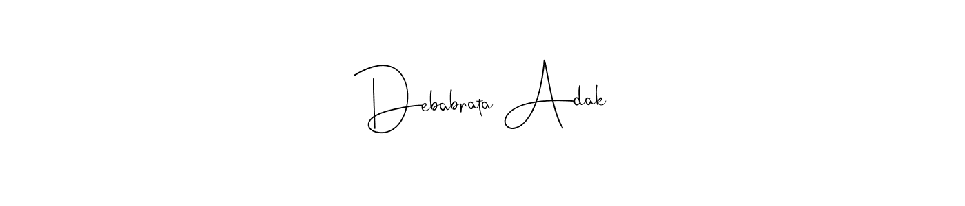 Design your own signature with our free online signature maker. With this signature software, you can create a handwritten (Andilay-7BmLP) signature for name Debabrata Adak. Debabrata Adak signature style 4 images and pictures png