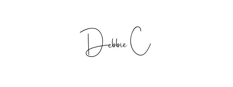 How to make Debbie C name signature. Use Andilay-7BmLP style for creating short signs online. This is the latest handwritten sign. Debbie C signature style 4 images and pictures png
