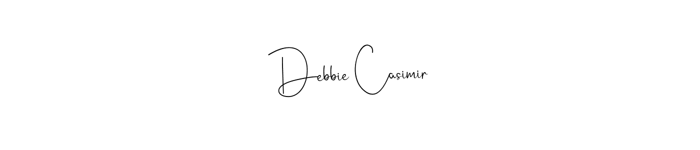 if you are searching for the best signature style for your name Debbie Casimir. so please give up your signature search. here we have designed multiple signature styles  using Andilay-7BmLP. Debbie Casimir signature style 4 images and pictures png