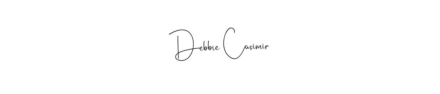 if you are searching for the best signature style for your name Debbie Casimir. so please give up your signature search. here we have designed multiple signature styles  using Andilay-7BmLP. Debbie Casimir signature style 4 images and pictures png