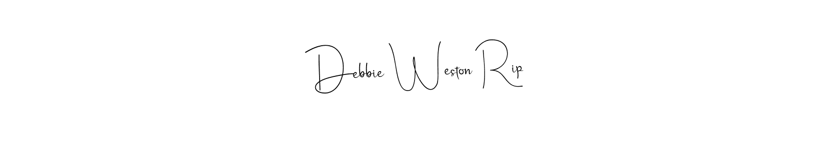 How to Draw Debbie Weston Rip signature style? Andilay-7BmLP is a latest design signature styles for name Debbie Weston Rip. Debbie Weston Rip signature style 4 images and pictures png