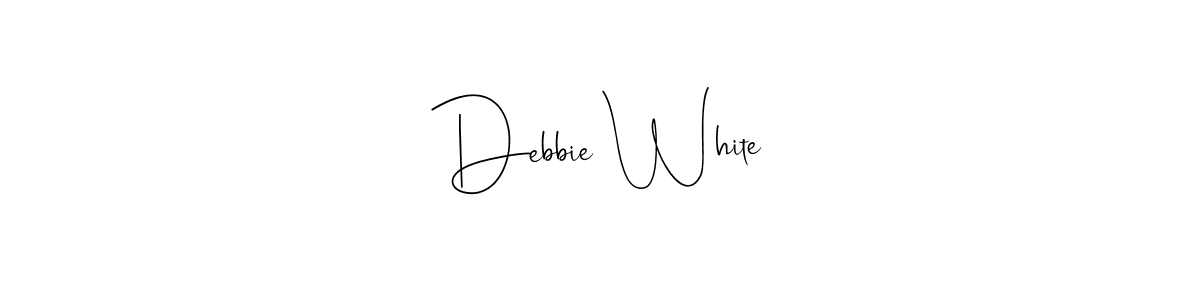 Create a beautiful signature design for name Debbie White. With this signature (Andilay-7BmLP) fonts, you can make a handwritten signature for free. Debbie White signature style 4 images and pictures png