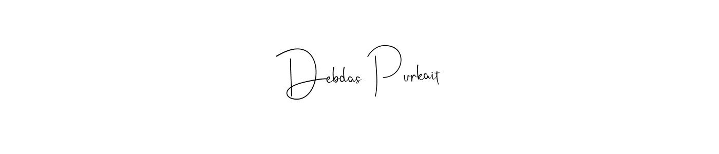 if you are searching for the best signature style for your name Debdas Purkait. so please give up your signature search. here we have designed multiple signature styles  using Andilay-7BmLP. Debdas Purkait signature style 4 images and pictures png