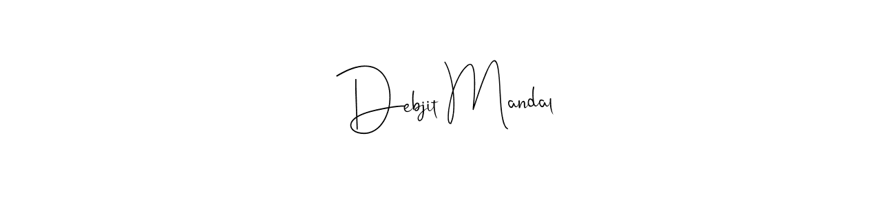 How to make Debjit Mandal name signature. Use Andilay-7BmLP style for creating short signs online. This is the latest handwritten sign. Debjit Mandal signature style 4 images and pictures png