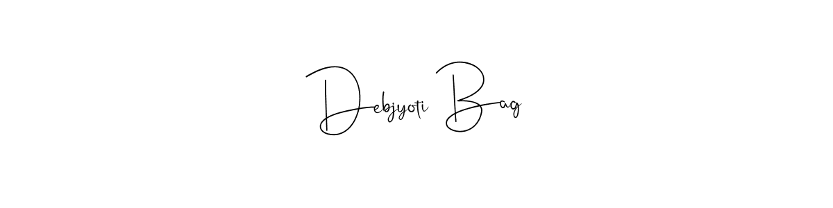 How to make Debjyoti Bag name signature. Use Andilay-7BmLP style for creating short signs online. This is the latest handwritten sign. Debjyoti Bag signature style 4 images and pictures png