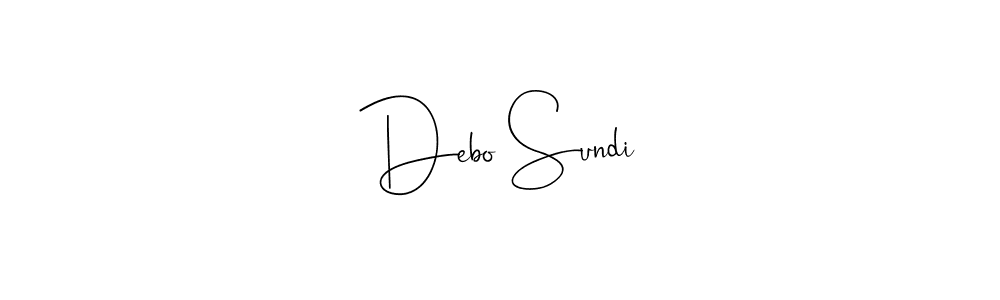 You should practise on your own different ways (Andilay-7BmLP) to write your name (Debo Sundi) in signature. don't let someone else do it for you. Debo Sundi signature style 4 images and pictures png