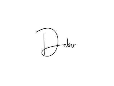 How to make Debu name signature. Use Andilay-7BmLP style for creating short signs online. This is the latest handwritten sign. Debu signature style 4 images and pictures png