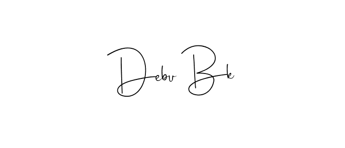 Also You can easily find your signature by using the search form. We will create Debu Bk name handwritten signature images for you free of cost using Andilay-7BmLP sign style. Debu Bk signature style 4 images and pictures png