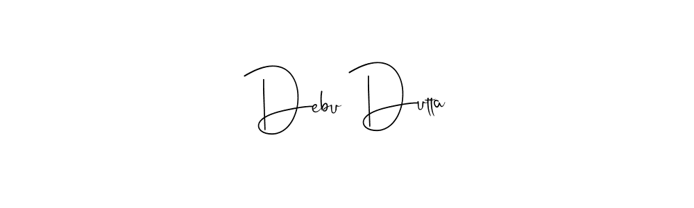 Use a signature maker to create a handwritten signature online. With this signature software, you can design (Andilay-7BmLP) your own signature for name Debu Dutta. Debu Dutta signature style 4 images and pictures png