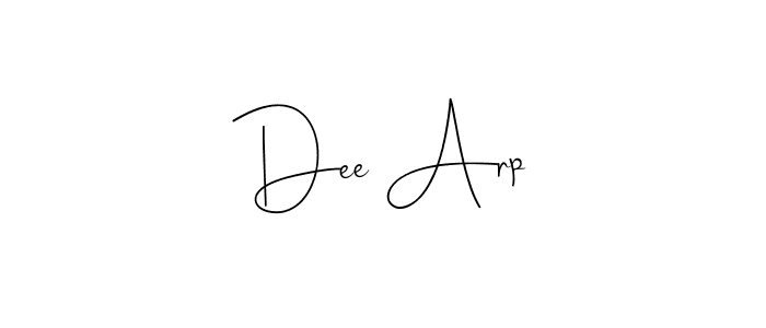 You should practise on your own different ways (Andilay-7BmLP) to write your name (Dee Arp) in signature. don't let someone else do it for you. Dee Arp signature style 4 images and pictures png