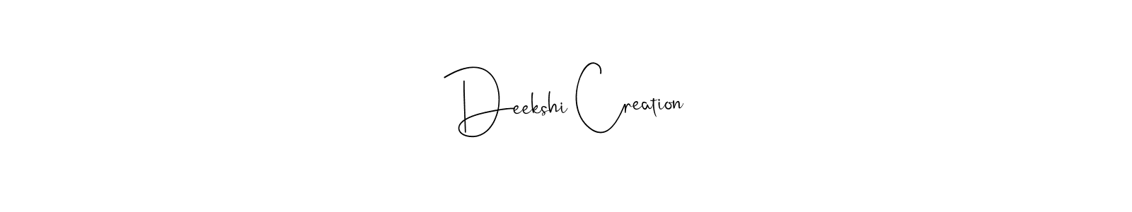 The best way (Andilay-7BmLP) to make a short signature is to pick only two or three words in your name. The name Deekshi Creation include a total of six letters. For converting this name. Deekshi Creation signature style 4 images and pictures png