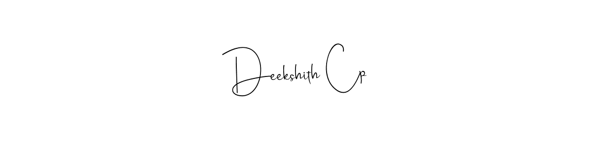 Design your own signature with our free online signature maker. With this signature software, you can create a handwritten (Andilay-7BmLP) signature for name Deekshith Cp. Deekshith Cp signature style 4 images and pictures png