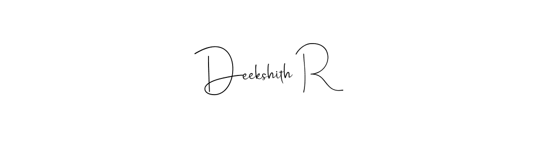 Make a beautiful signature design for name Deekshith R. With this signature (Andilay-7BmLP) style, you can create a handwritten signature for free. Deekshith R signature style 4 images and pictures png