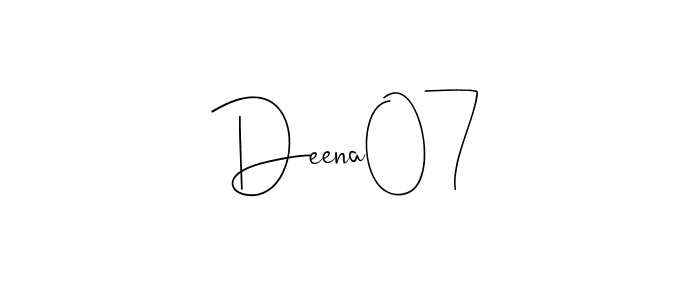 How to Draw Deena07 signature style? Andilay-7BmLP is a latest design signature styles for name Deena07. Deena07 signature style 4 images and pictures png