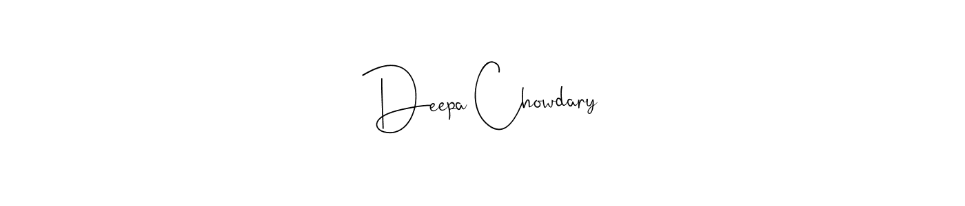 How to make Deepa Chowdary name signature. Use Andilay-7BmLP style for creating short signs online. This is the latest handwritten sign. Deepa Chowdary signature style 4 images and pictures png