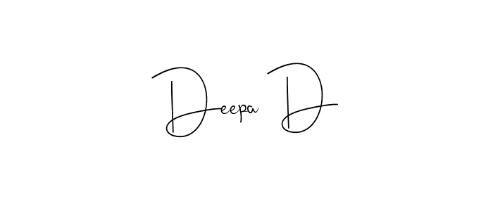 Also You can easily find your signature by using the search form. We will create Deepa D name handwritten signature images for you free of cost using Andilay-7BmLP sign style. Deepa D signature style 4 images and pictures png