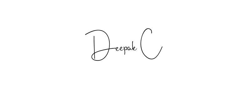 The best way (Andilay-7BmLP) to make a short signature is to pick only two or three words in your name. The name Deepak C include a total of six letters. For converting this name. Deepak C signature style 4 images and pictures png