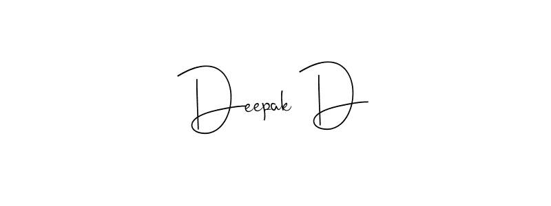 Make a beautiful signature design for name Deepak D. Use this online signature maker to create a handwritten signature for free. Deepak D signature style 4 images and pictures png