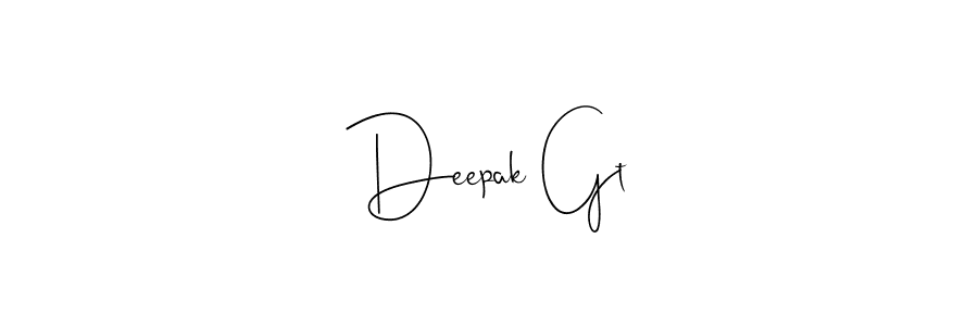 Create a beautiful signature design for name Deepak Gt. With this signature (Andilay-7BmLP) fonts, you can make a handwritten signature for free. Deepak Gt signature style 4 images and pictures png