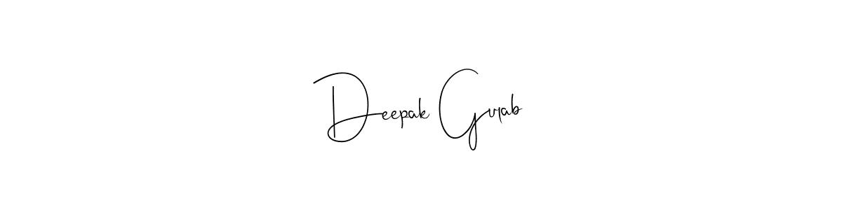 Create a beautiful signature design for name Deepak Gulab. With this signature (Andilay-7BmLP) fonts, you can make a handwritten signature for free. Deepak Gulab signature style 4 images and pictures png