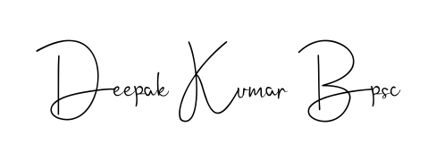 Create a personalized artistic stamp with Deepak Kumar Bpsc in Andilay-7BmLP font. Perfect for visual artists, designers, and influencers. Deepak Kumar Bpsc signature style 4 images and pictures png