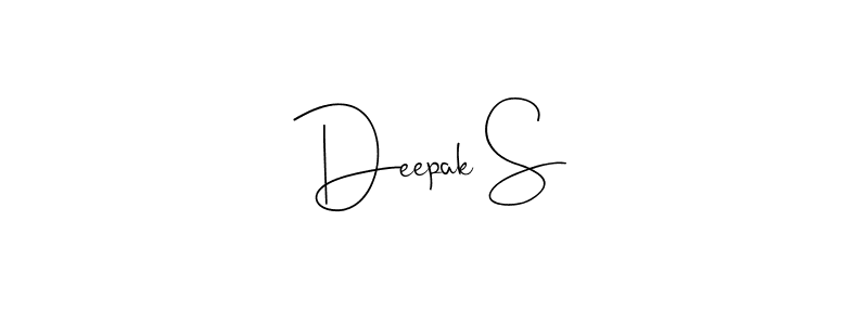 Create a beautiful signature design for name Deepak S. With this signature (Andilay-7BmLP) fonts, you can make a handwritten signature for free. Deepak S signature style 4 images and pictures png