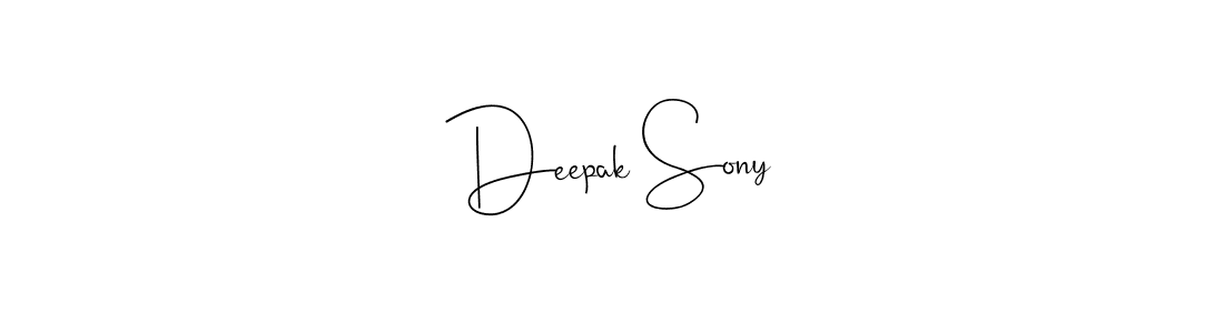 Create a beautiful signature design for name Deepak Sony. With this signature (Andilay-7BmLP) fonts, you can make a handwritten signature for free. Deepak Sony signature style 4 images and pictures png