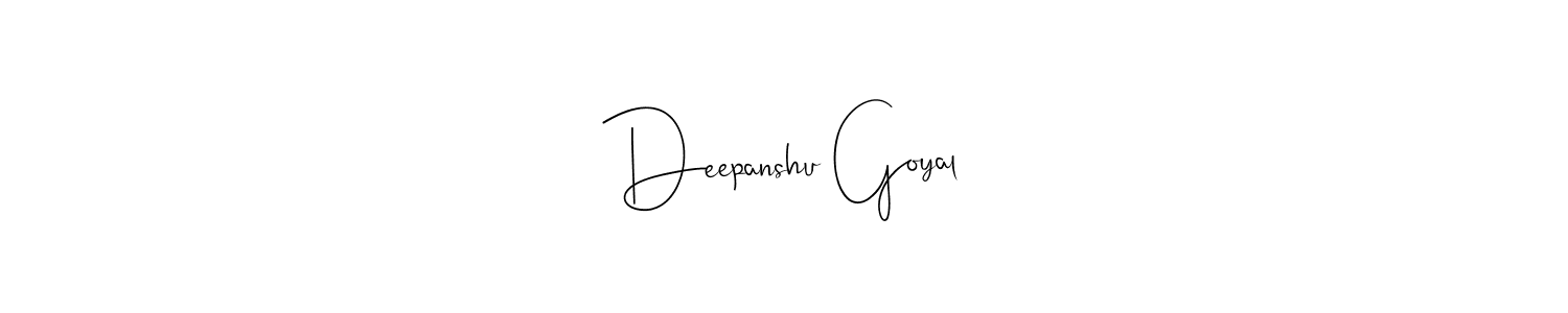 Make a beautiful signature design for name Deepanshu Goyal. With this signature (Andilay-7BmLP) style, you can create a handwritten signature for free. Deepanshu Goyal signature style 4 images and pictures png