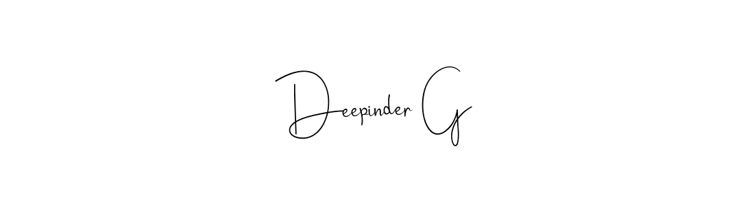 Also You can easily find your signature by using the search form. We will create Deepinder G name handwritten signature images for you free of cost using Andilay-7BmLP sign style. Deepinder G signature style 4 images and pictures png