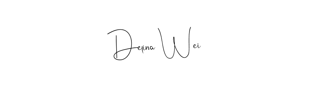 Make a beautiful signature design for name Delina Wei. Use this online signature maker to create a handwritten signature for free. Delina Wei signature style 4 images and pictures png