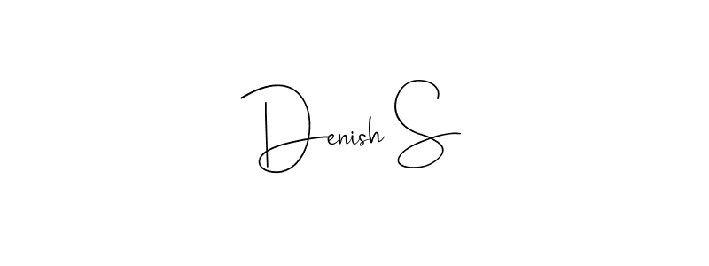 Use a signature maker to create a handwritten signature online. With this signature software, you can design (Andilay-7BmLP) your own signature for name Denish S. Denish S signature style 4 images and pictures png