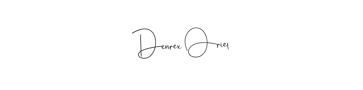 Create a beautiful signature design for name Denrex Oriel. With this signature (Andilay-7BmLP) fonts, you can make a handwritten signature for free. Denrex Oriel signature style 4 images and pictures png