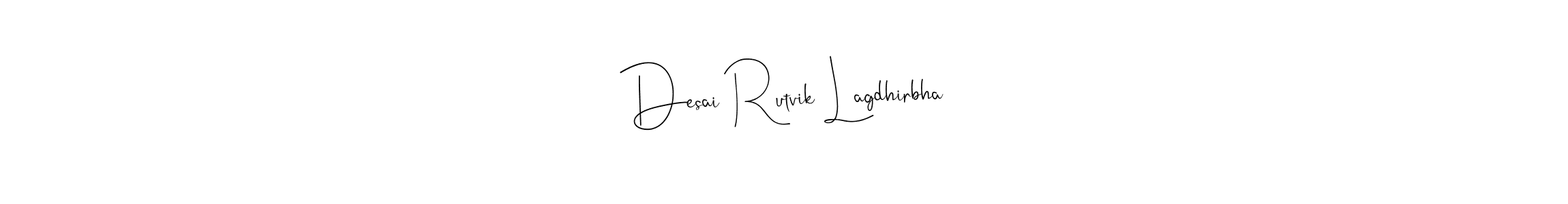 if you are searching for the best signature style for your name Desai Rutvik Lagdhirbha. so please give up your signature search. here we have designed multiple signature styles  using Andilay-7BmLP. Desai Rutvik Lagdhirbha signature style 4 images and pictures png