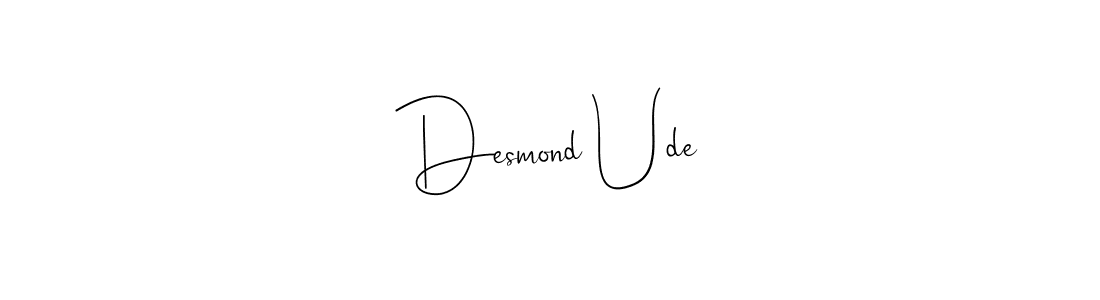 Make a beautiful signature design for name Desmond Ude. Use this online signature maker to create a handwritten signature for free. Desmond Ude signature style 4 images and pictures png