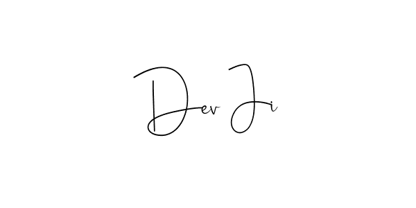 Make a beautiful signature design for name Dev Ji. With this signature (Andilay-7BmLP) style, you can create a handwritten signature for free. Dev Ji signature style 4 images and pictures png