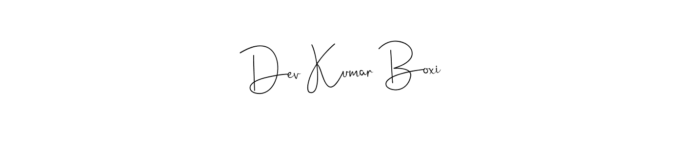 Make a beautiful signature design for name Dev Kumar Boxi. With this signature (Andilay-7BmLP) style, you can create a handwritten signature for free. Dev Kumar Boxi signature style 4 images and pictures png