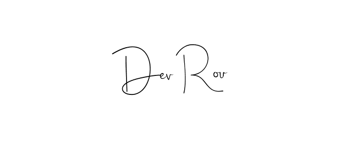 Use a signature maker to create a handwritten signature online. With this signature software, you can design (Andilay-7BmLP) your own signature for name Dev Rou. Dev Rou signature style 4 images and pictures png