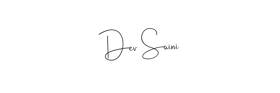 Design your own signature with our free online signature maker. With this signature software, you can create a handwritten (Andilay-7BmLP) signature for name Dev Saini. Dev Saini signature style 4 images and pictures png